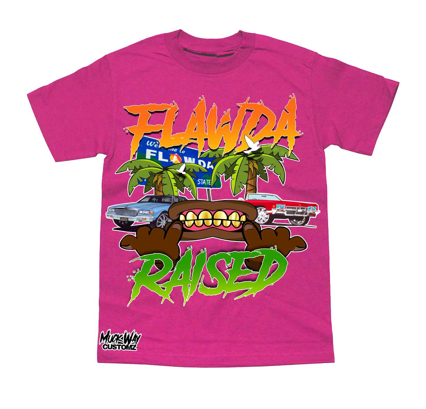 Flawda raised Tees
