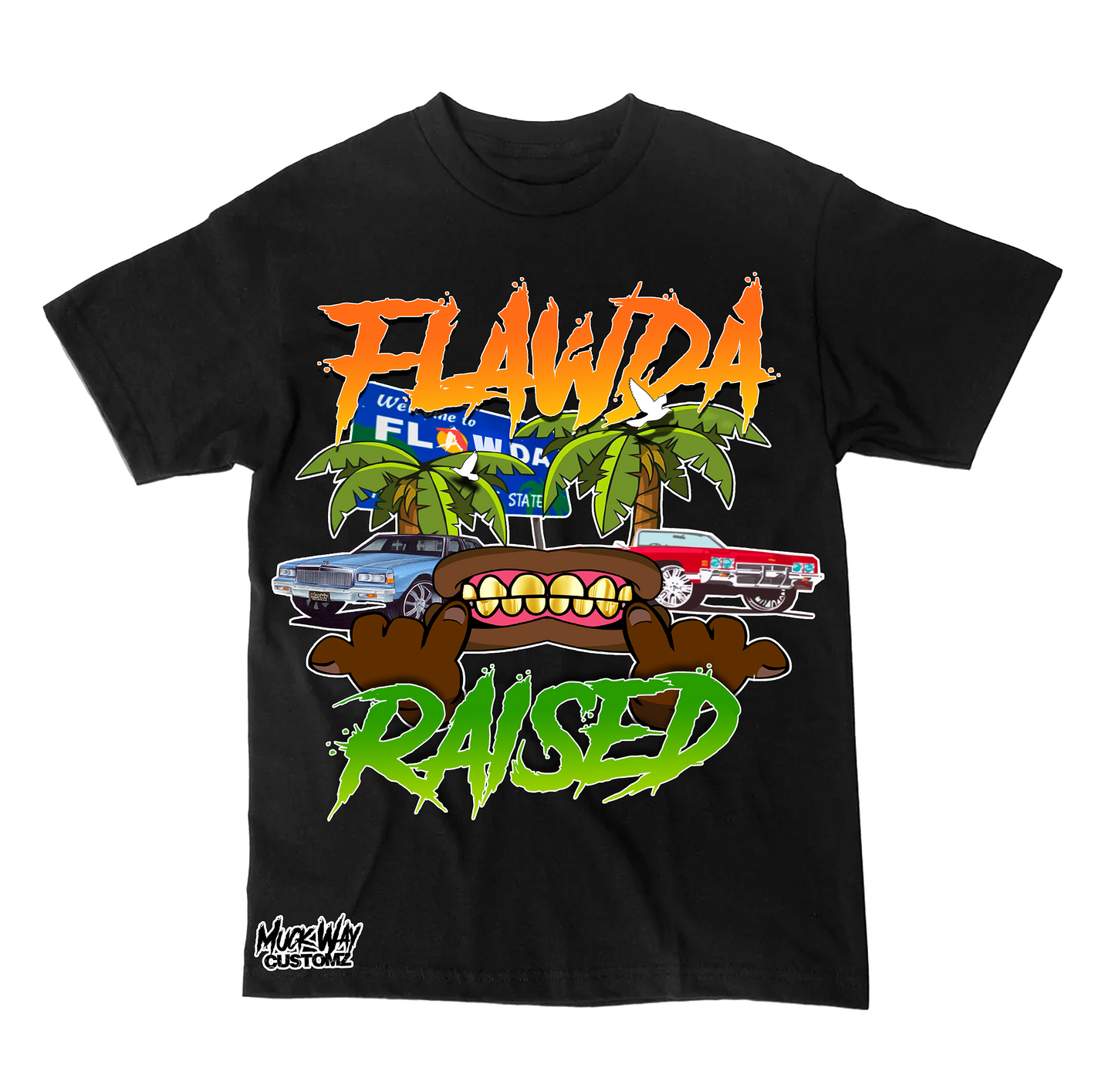 Flawda raised Tees