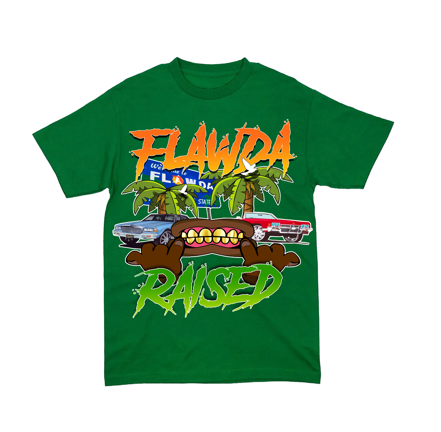 Flawda raised Tees
